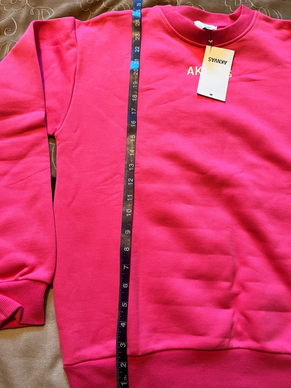 Aknvas Logo Pink Crewneck Sweatshirt Women’s S - Cotton - NWT - Picture 8 of 10